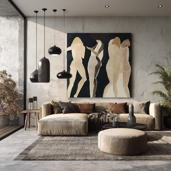 Rhythm of the Torso - Modern Abstract Female Figure Wall Art
