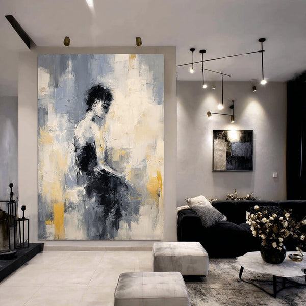 A Pause in Thought - Abstract Modern Figure Wall Art