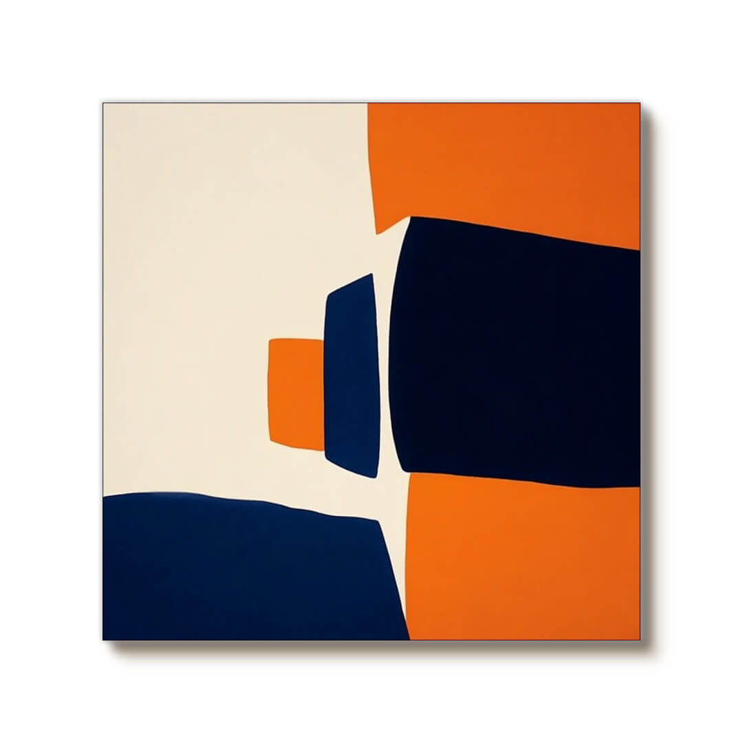 Architecture of Color I abstract geometric artwork with balanced color blocks