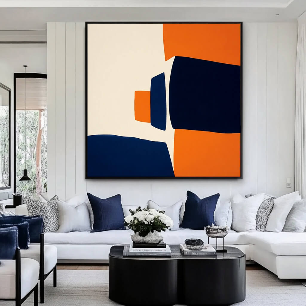 Architecture of Color I modern minimalist geometric wall art by Hues Art Lab