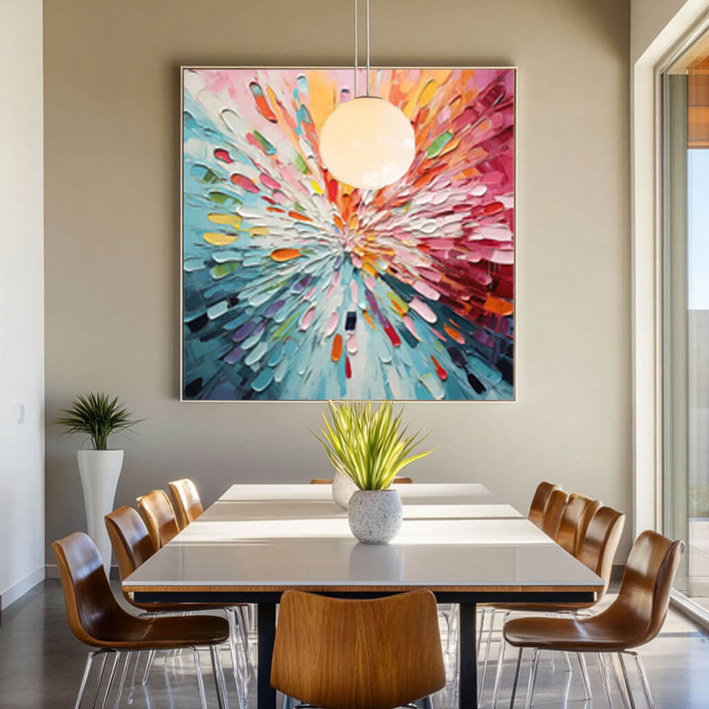 Colorful Textured Abstract Art - Art Explosion - Huesartlab