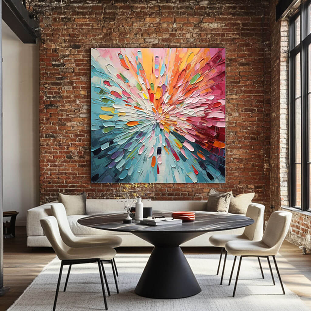 Colorful Textured Abstract Art - Art Explosion - Huesartlab