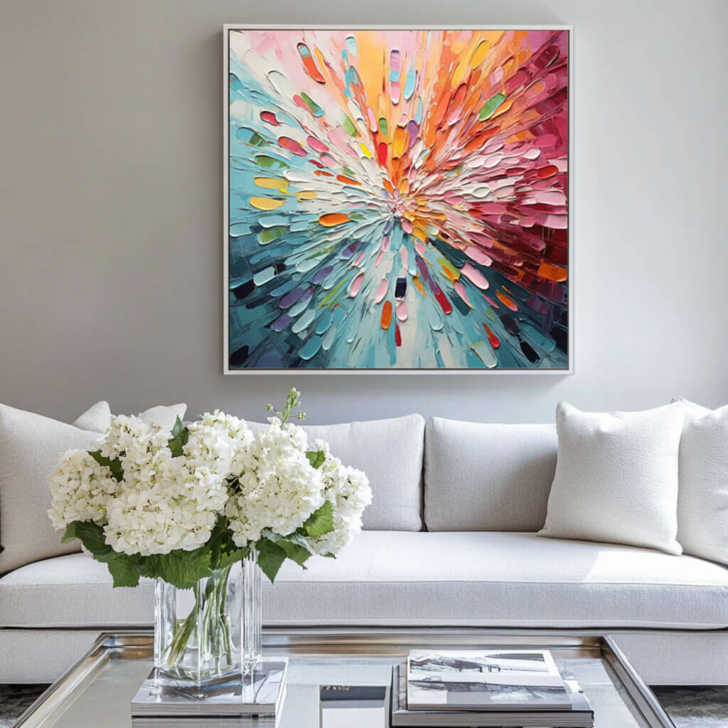 Colorful Textured Abstract Art - Art Explosion - Huesartlab