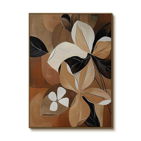 Botanical Textured Wall Art Painting - Autumn Leaves I - Hues Art Lab