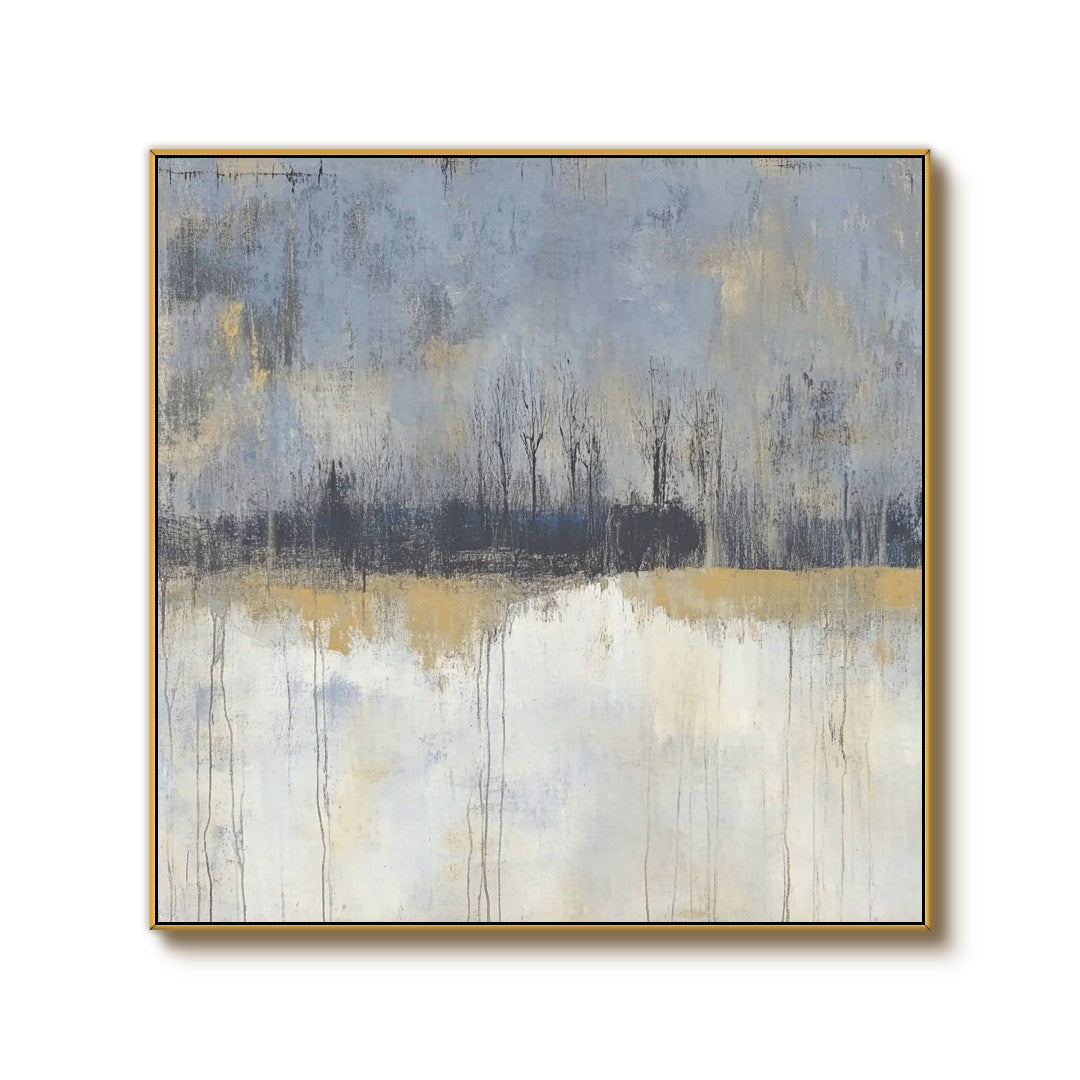 Autumn Riverbank autumn landscape artwork with earthy riverbank tones