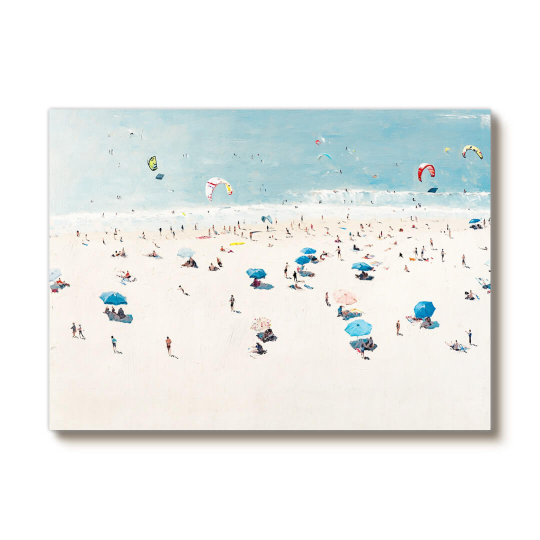 Large Seascape Canvas Art - Beach Week I - Hues Art Lab