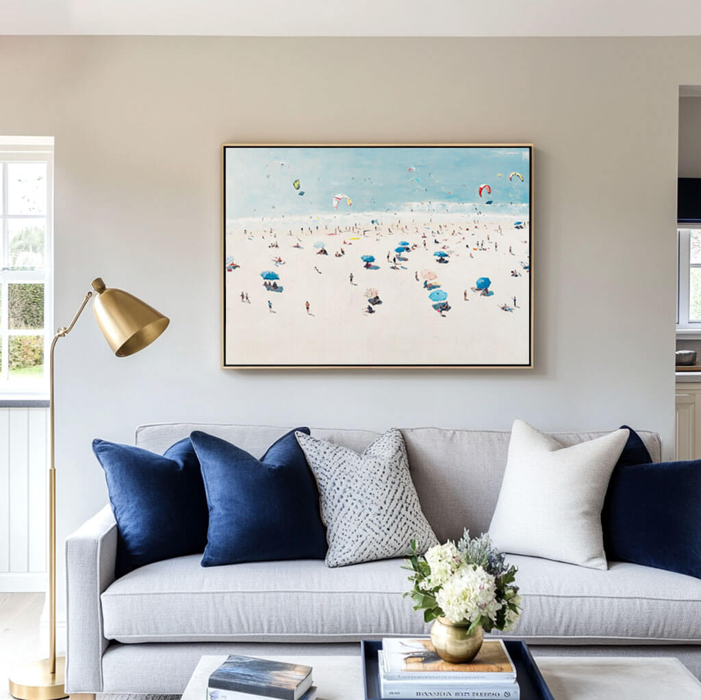 Large Seascape Canvas Art - Beach Week I - Hues Art Lab