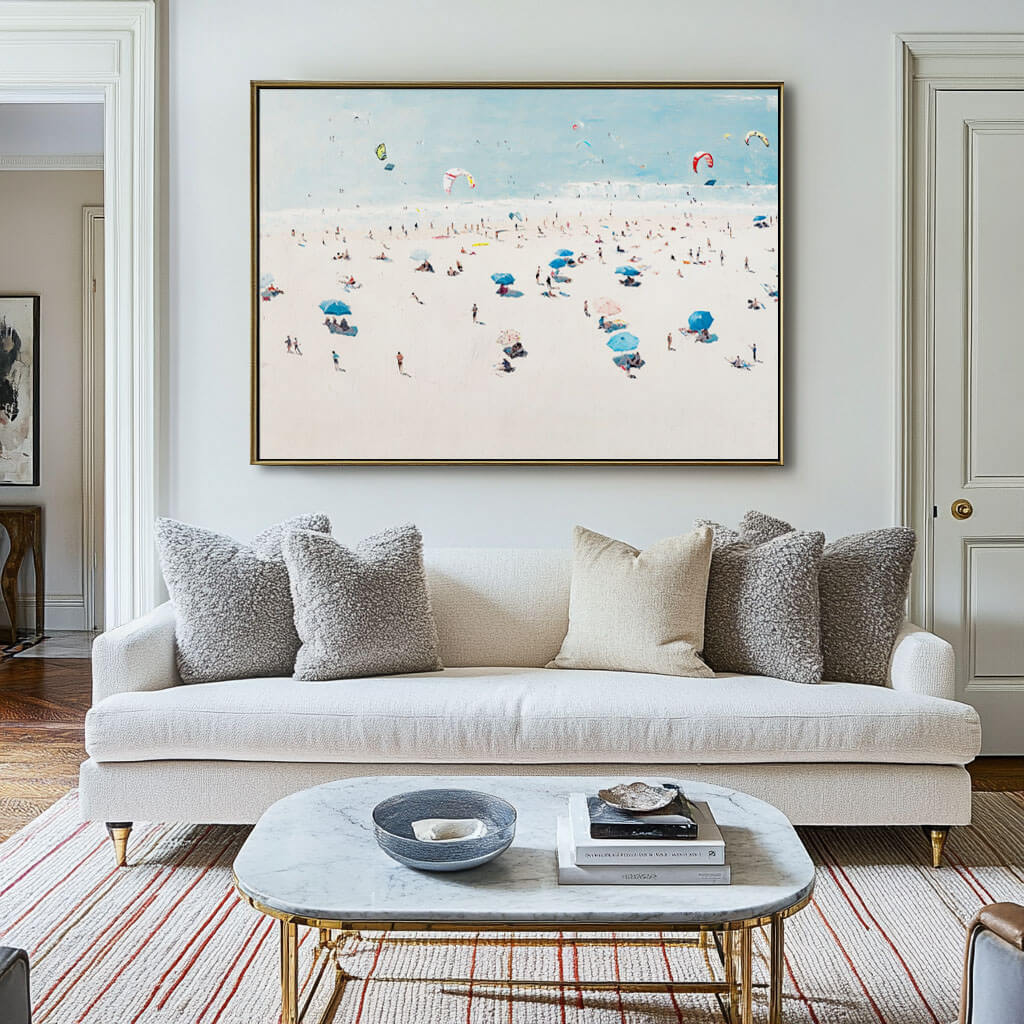 Large Seascape Canvas Art - Beach Week I - Hues Art Lab