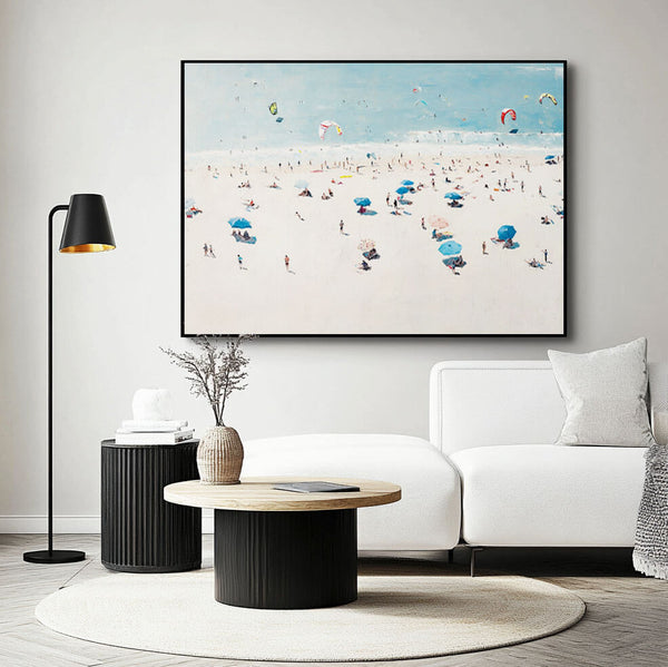 Large Seascape Canvas Art - Beach Week I - Hues Art Lab