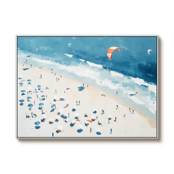 Large Seascape Canvas Art - Beach Week - Hues Art Lab