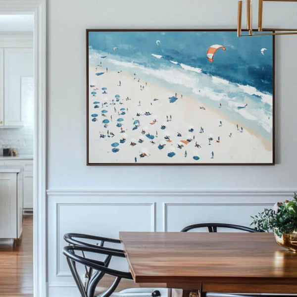 Large Seascape Canvas Art - Beach Week - Hues Art Lab