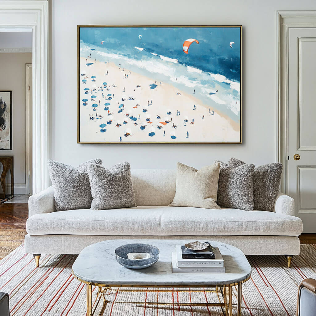 Large Seascape Canvas Art - Beach Week - Hues Art Lab