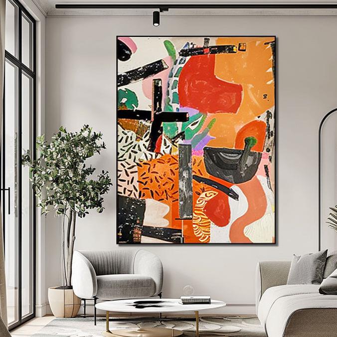 Colorful Canvas Art Painting - Big Celebration - Hues Art Lab