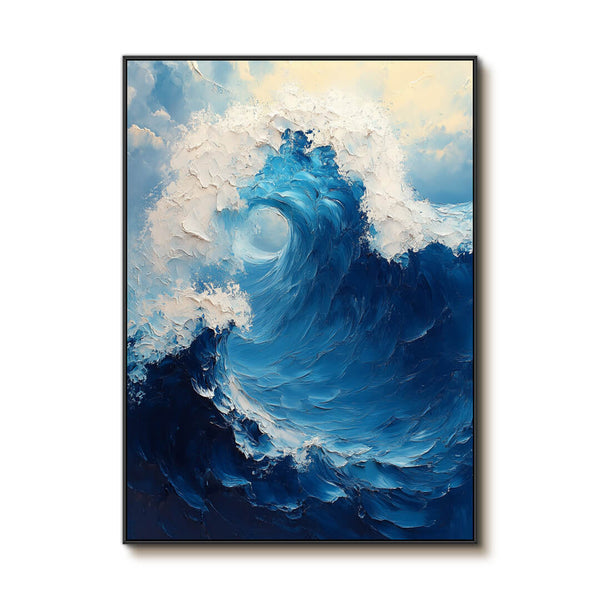 Seascape Wall Art Painting - Big Wave - Hues Art Lab