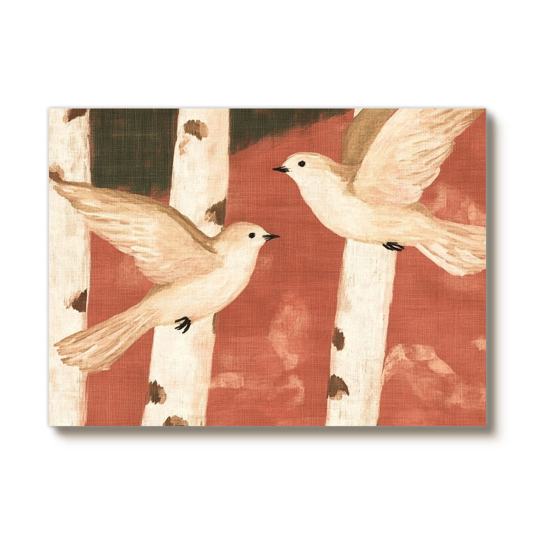Birch Forest Duet birch forest artwork with paired tree forms