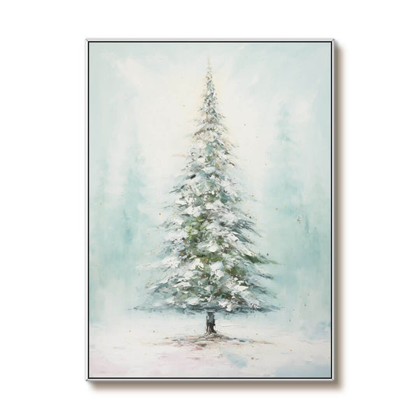 Green Wall Art Painting - Blue Spruce - Hues Art Lab