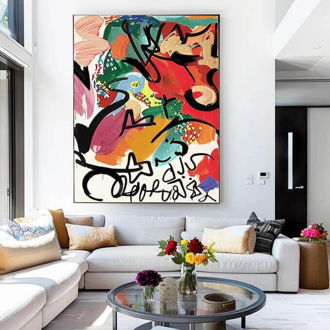 Colorful Canvas Art Painting - Bold Expressions - Hues Art Lab