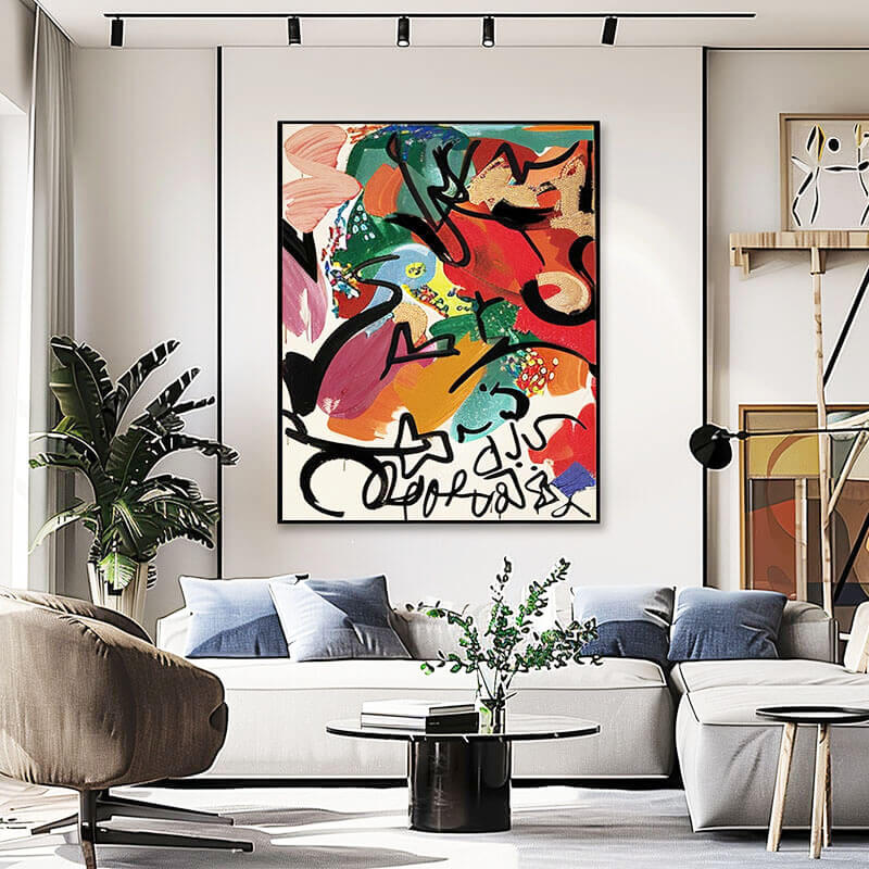 Colorful Canvas Art Painting - Bold Expressions - Hues Art Lab