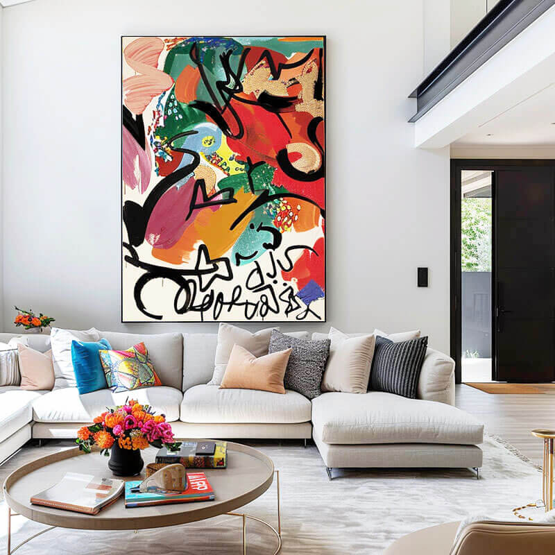 Colorful Canvas Art Painting - Bold Expressions - Hues Art Lab