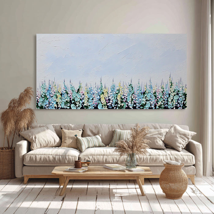 Boundary Line of the Flower Sea gallery view of impasto floral canvas art