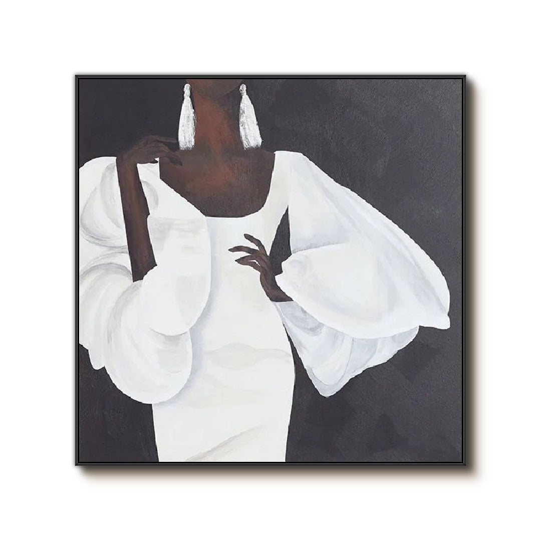 Bride in the Evening minimalist figure artwork with bridal evening mood