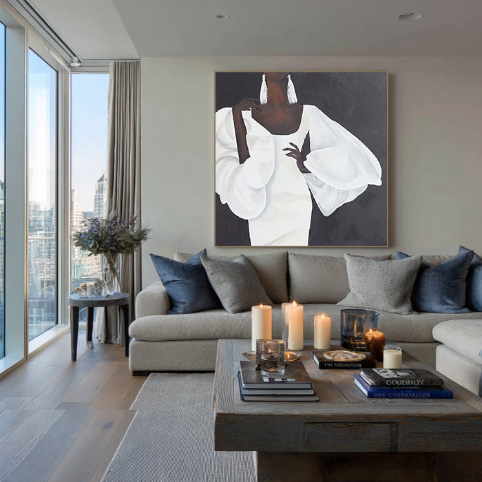 Bride in the Evening gallery view of black and white canvas art