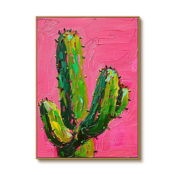 Original Textured Abstract Wall Art - Cactus - Hues Art Lab