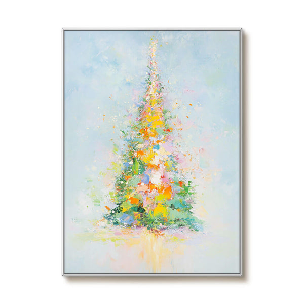 Colorful Abstract Art Painting - Christmas Glow - Hues Art Lab