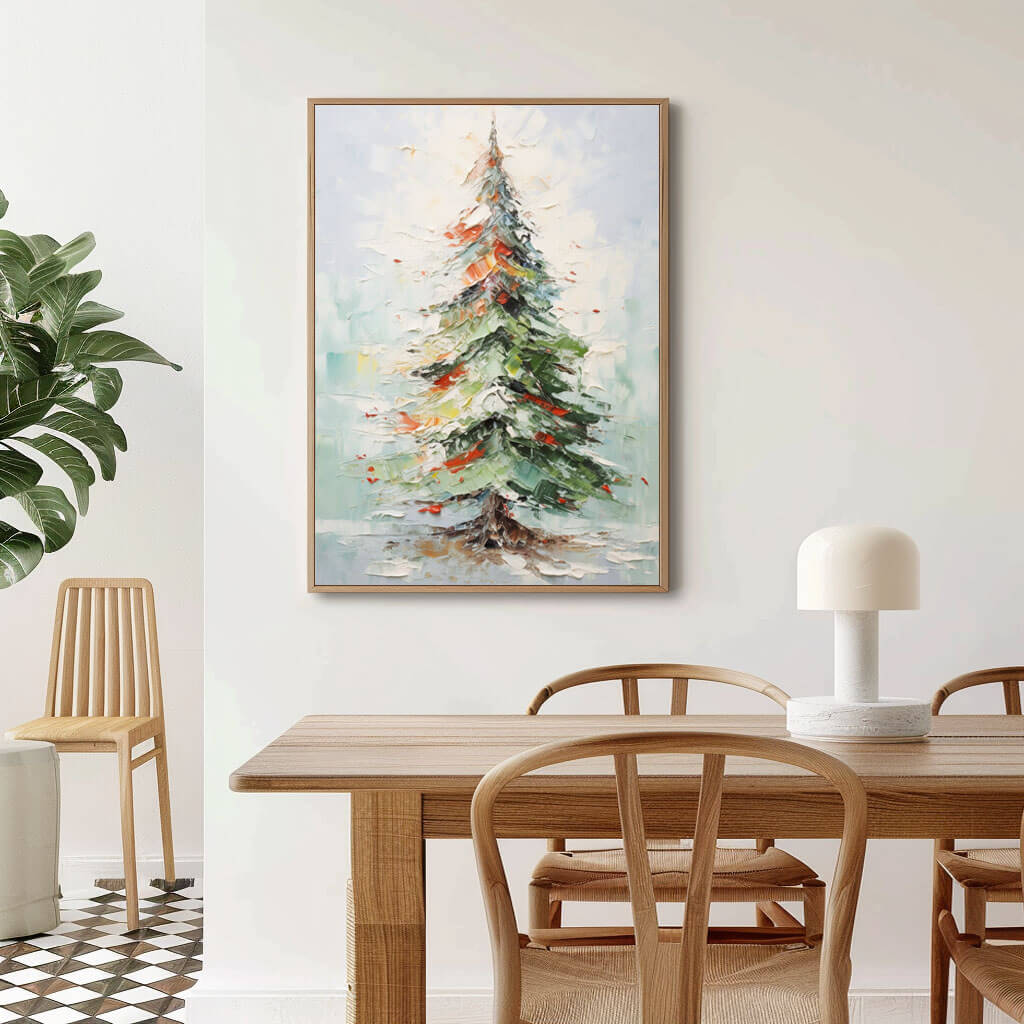 Colorful Abstract Art Painting - Christmas Tree - Hues Art Lab