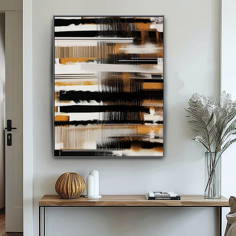 Contemporary Abstract Wall Art Painting - Chromatic Entropy - Hues Art Lab