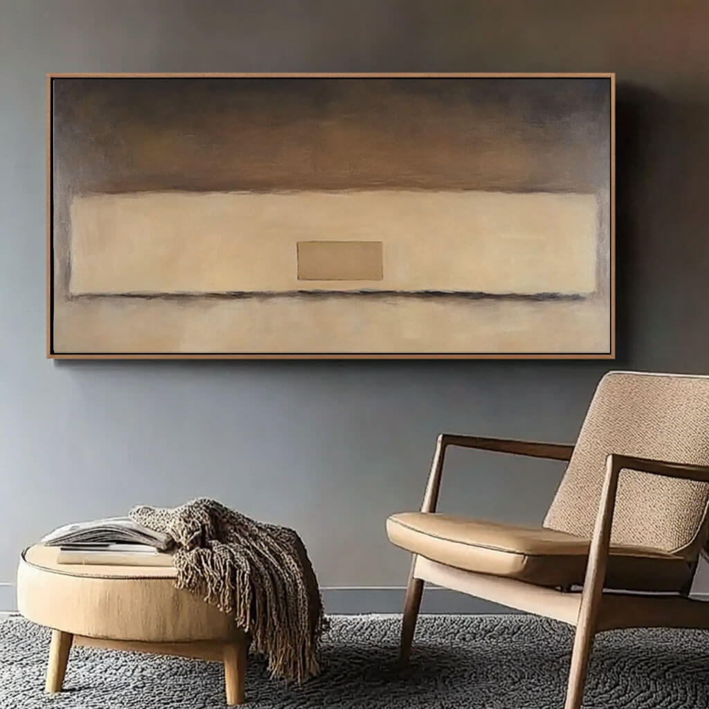 Wabi-Sabi Inspired Neutral Abstract Art - Minimalist Canvas - Close to the Edge - Hues Art Lab