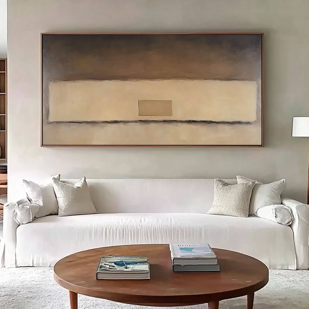 Wabi-Sabi Inspired Neutral Abstract Art - Minimalist Canvas - Close to the Edge - Hues Art Lab