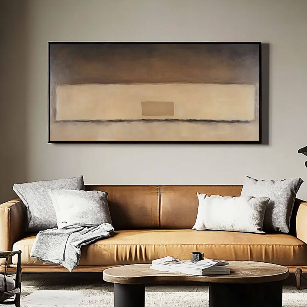 Wabi-Sabi Inspired Neutral Abstract Art - Minimalist Canvas - Close to the Edge - Hues Art Lab