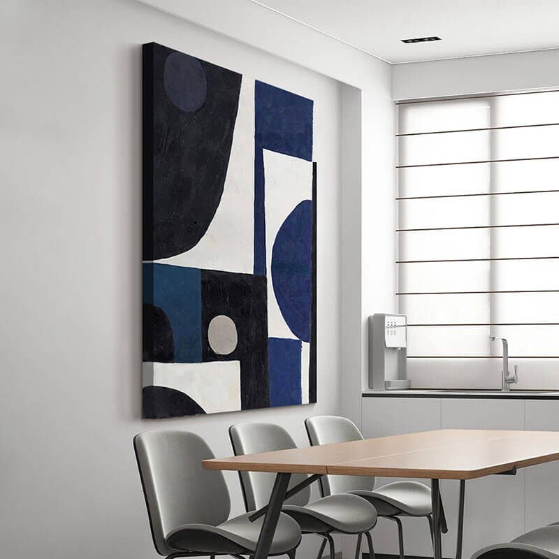 Color Geometry - Large Modern Minimalist Wall Art - Hues Art Lab