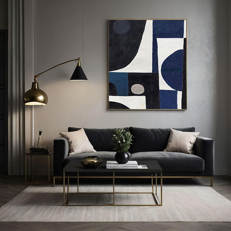 Color Geometry - Large Modern Minimalist Wall Art - Hues Art Lab
