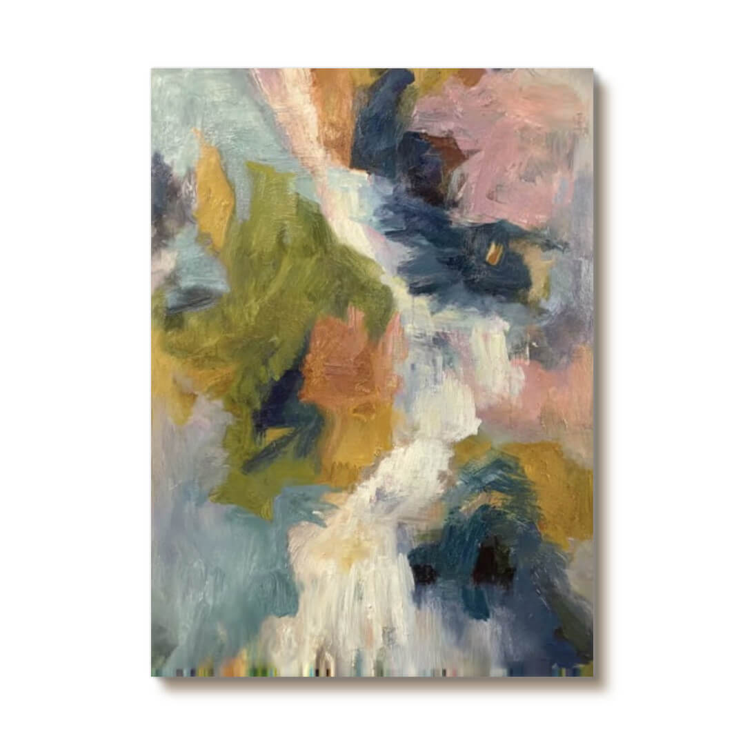 Colorful lyrical abstract wall art with vibrant geometric shapes - Color Symphonic II - Hues Art Lab