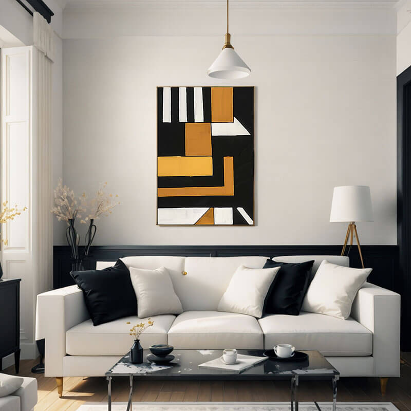 Composition A - Abstract Wall Art Painting - Hues Art Lab