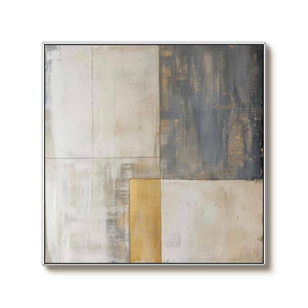 Beige Wabi Sabi Minimalist Painting on Canvas - Composition II - Hues Art Lab