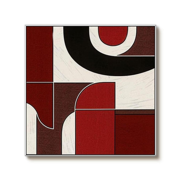 Original Abstract Art Painting - Composition with Red and Black - Hues Art lab