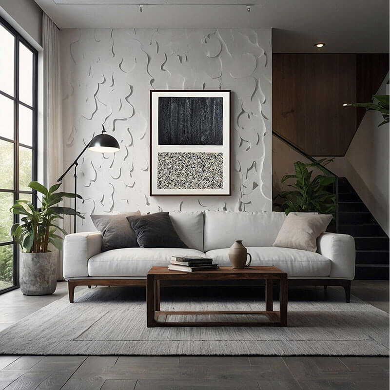 Confrontation - Textured Abstract Wall Art - Hues Art Lab