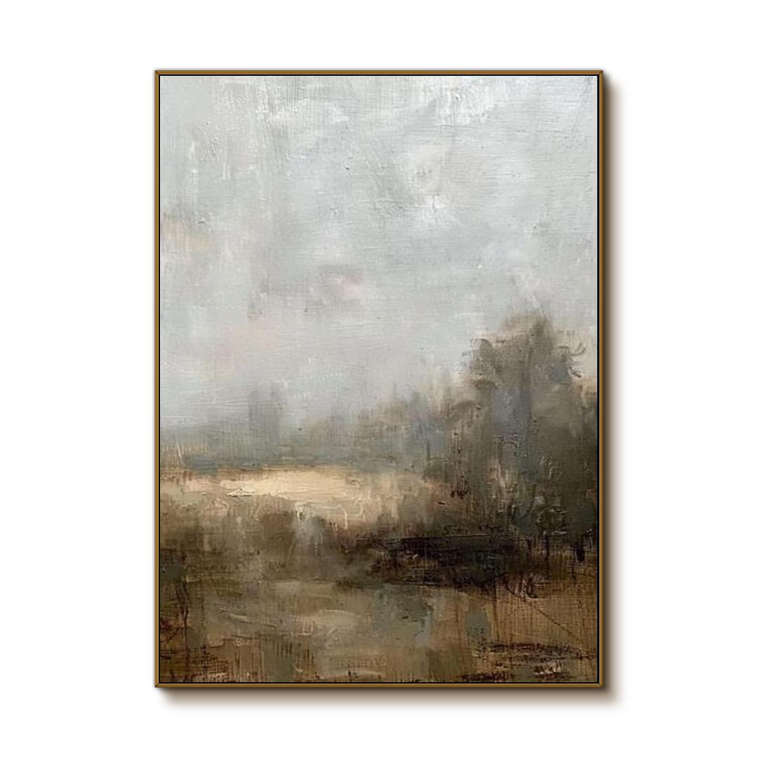 Large Wall Art Painting - Country Landscape - Hues Art Lab