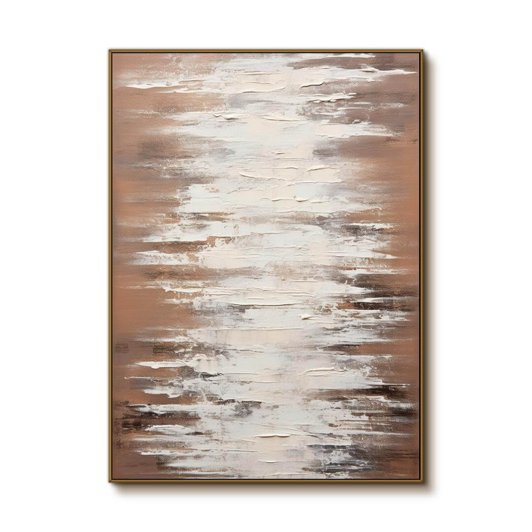 Original Brown Textured Abstract Art - Dappled with Light - Hues Art Lab