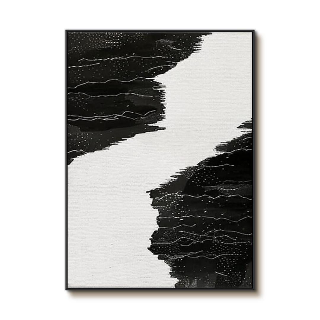 Abstract Art  Painting on Canvas - Dark Stream - Hues Art Lab