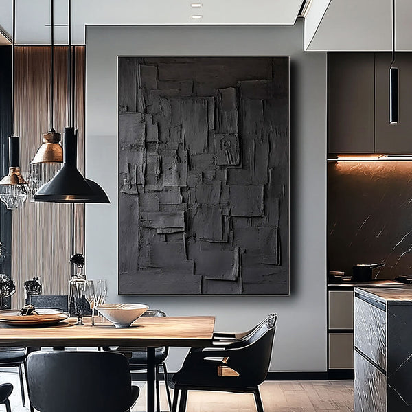 Darkness - Abstract Art Painting in Black