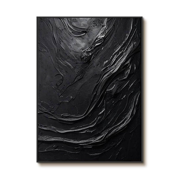 Darkness - Abstract Art Painting in Black - Hues Art Lab