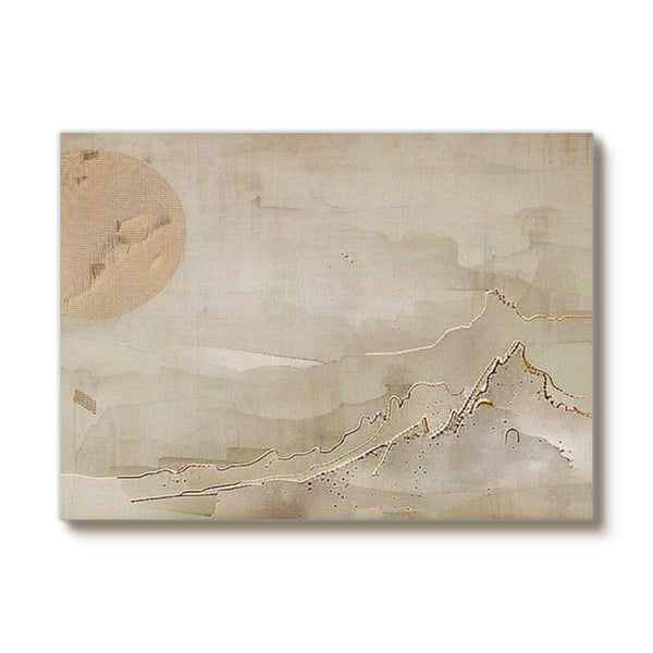 Large Wabi Sabi Abstract Wall Art Painting - Distant Vistas I - Hues Art Lab