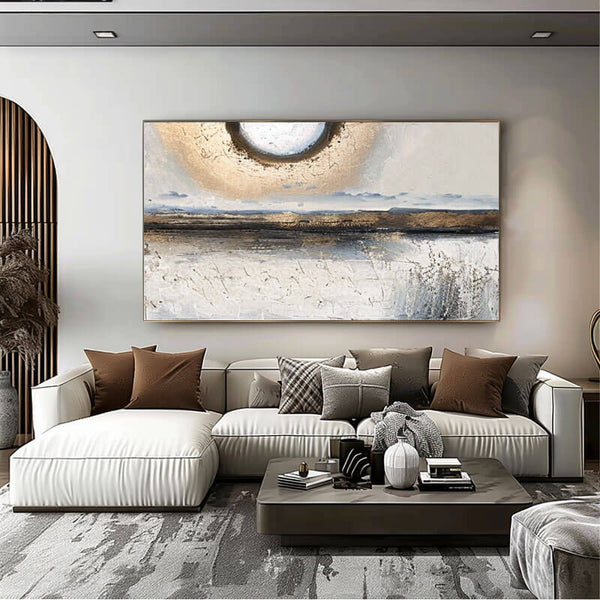 Large Abstract Canvas Art - Distant Vistas - Hues Art Lab