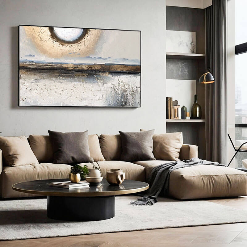 Large Abstract Canvas Art - Distant Vistas - Hues Art Lab