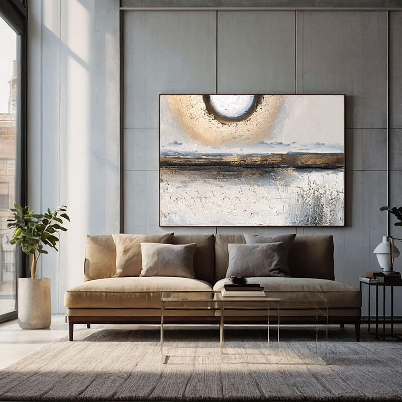 Large Abstract Canvas Art - Distant Vistas - Hues Art Lab