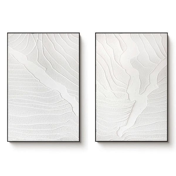 Minimalist Textured Wall Art Set of 2 - Divide - Hues Art Lab